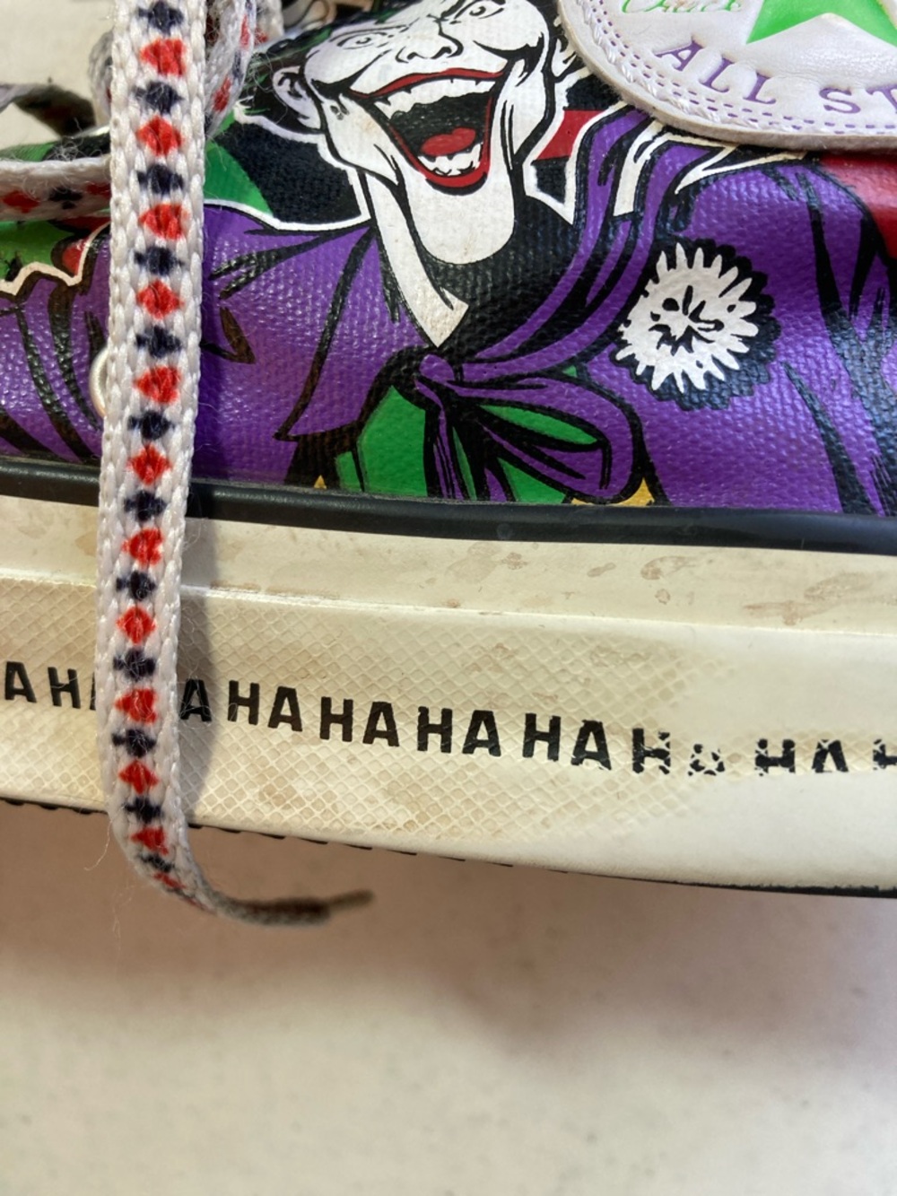 VTG Converse Joker Graphic High Top Sneakers - Green/Purple/Black/White - Picture 4 of 10